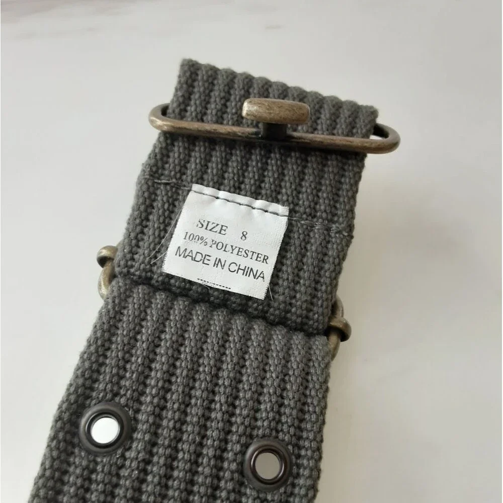 Military Style Army Green | Brass Buckle Tactical Pistol Belt Sz M